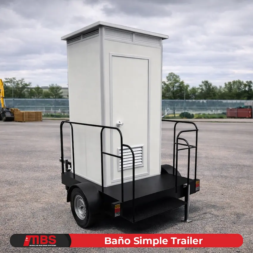 BanoSimpleTrailer baño simple con trailer MBS Módulos