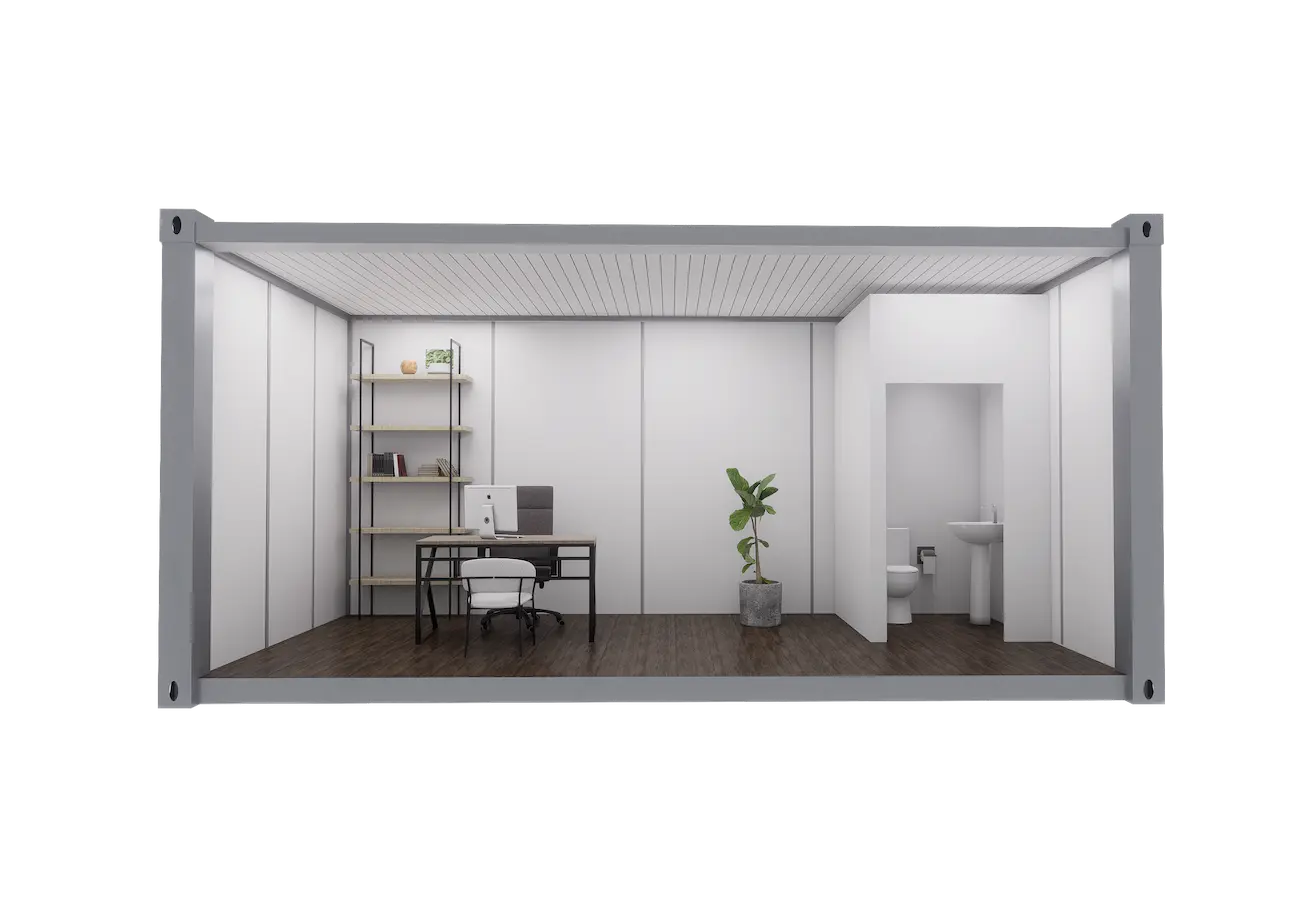 imagen de modulo de oficina con baño integrado
